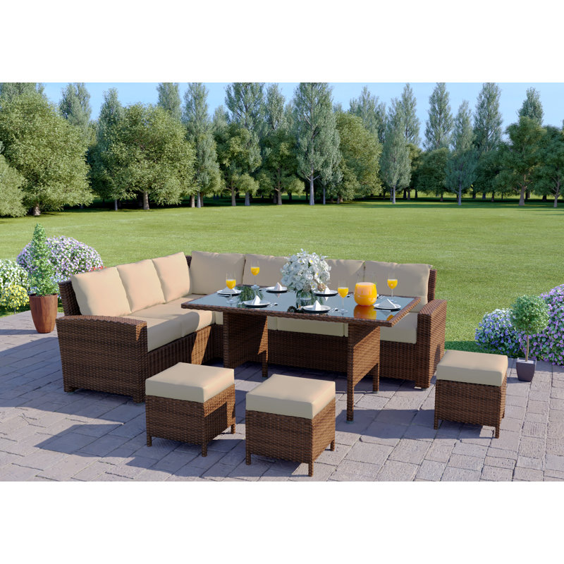 Sol 72 Outdoor 9 Seater Rattan Sofa Set & Reviews Wayfair.co.uk